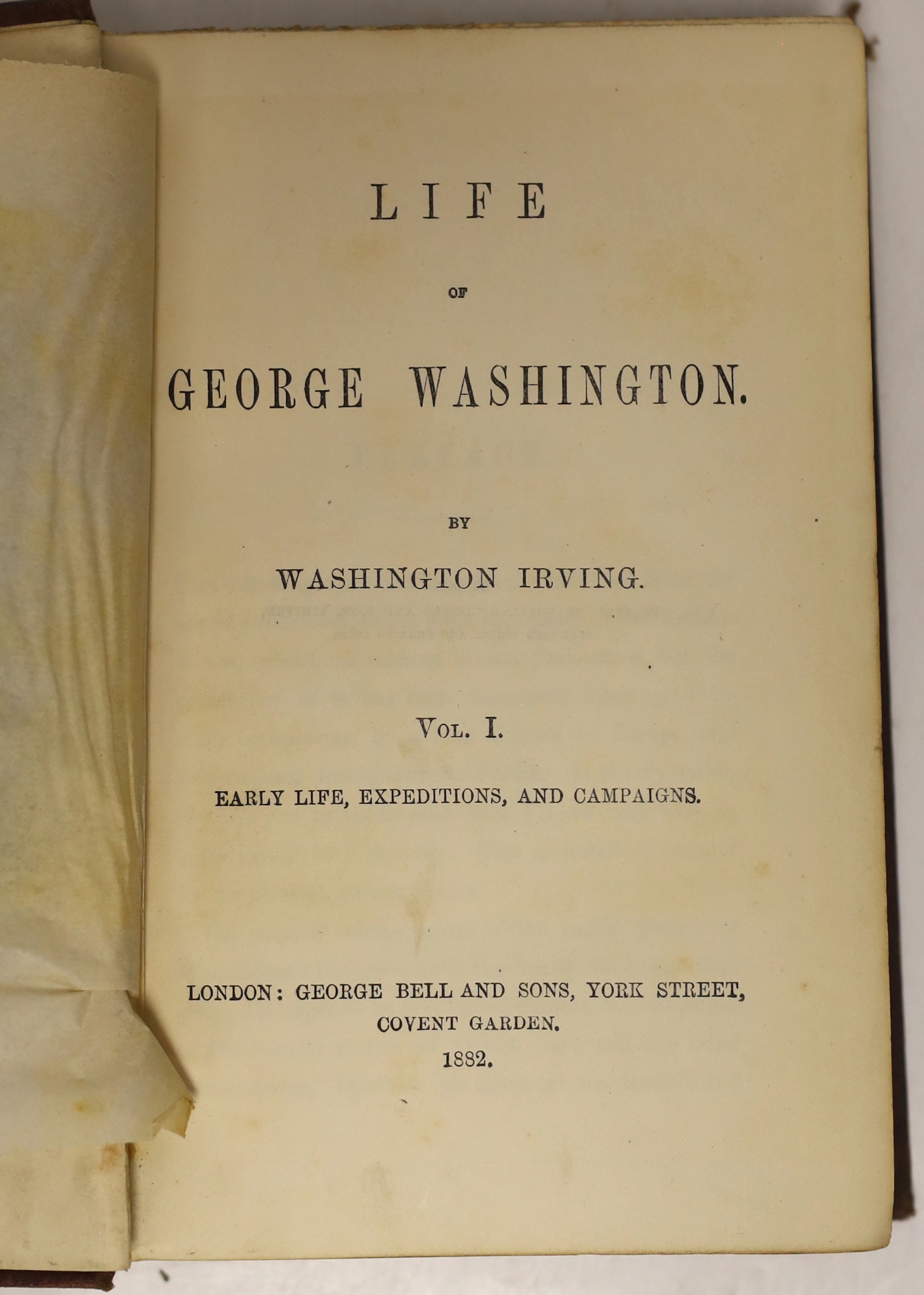 Washington Irving's Life of Washington, 4 volumes, George Bell 1882